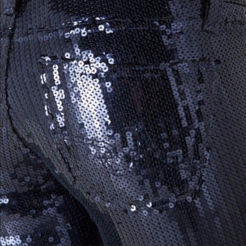 AG Adriano Goldschmeid Navy Sequin Legging Ankle - Picture 3 of 3